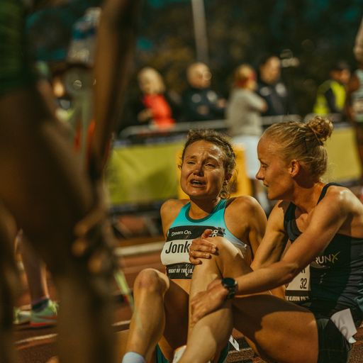 Londen Night of the 10.000m PB's finish met Jacelyn Gruppen