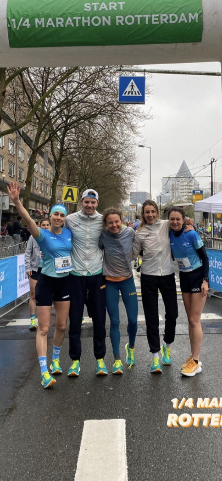 1/4 marathon van Rotterdam met HOKA