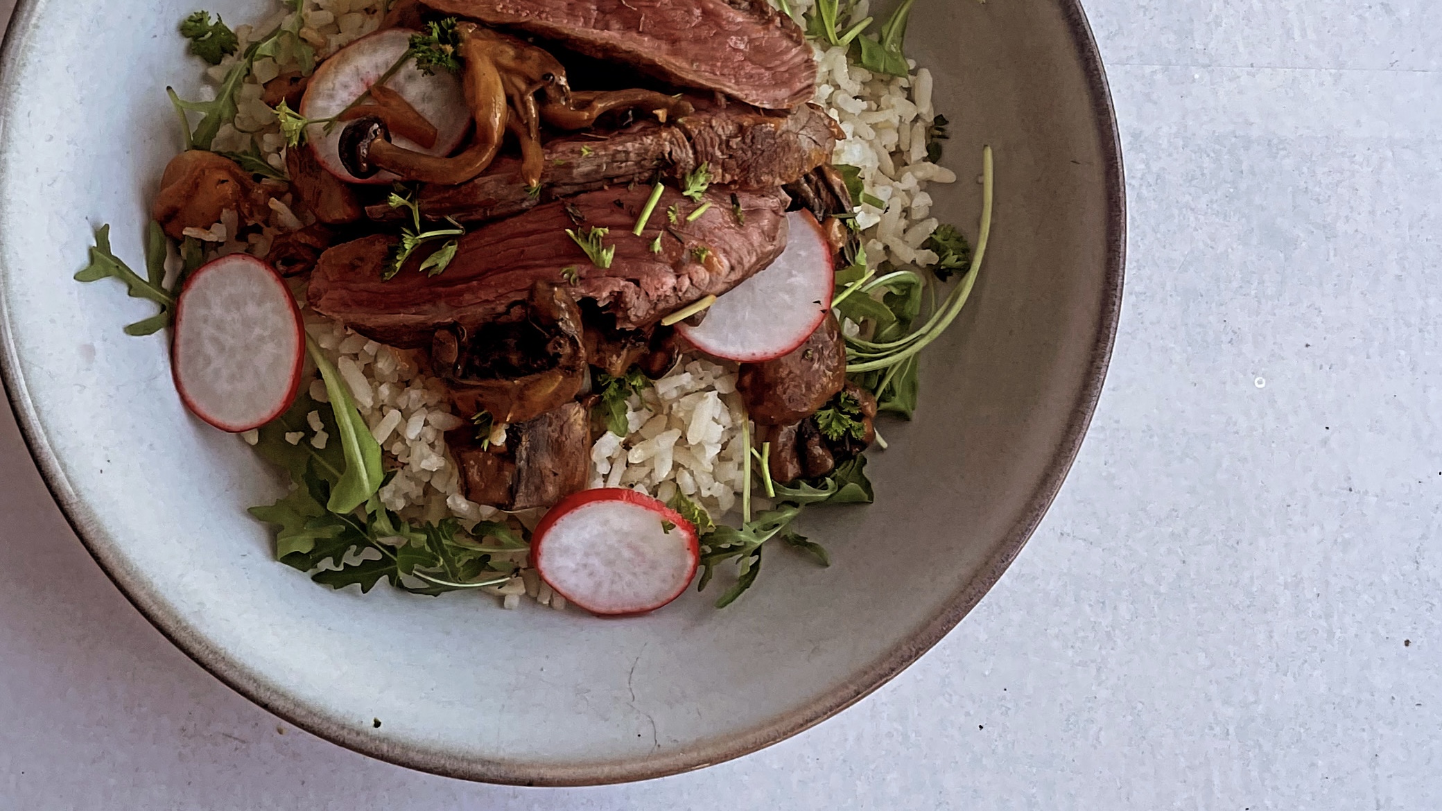 Paddenstoelen Stroganoff met biefstuk